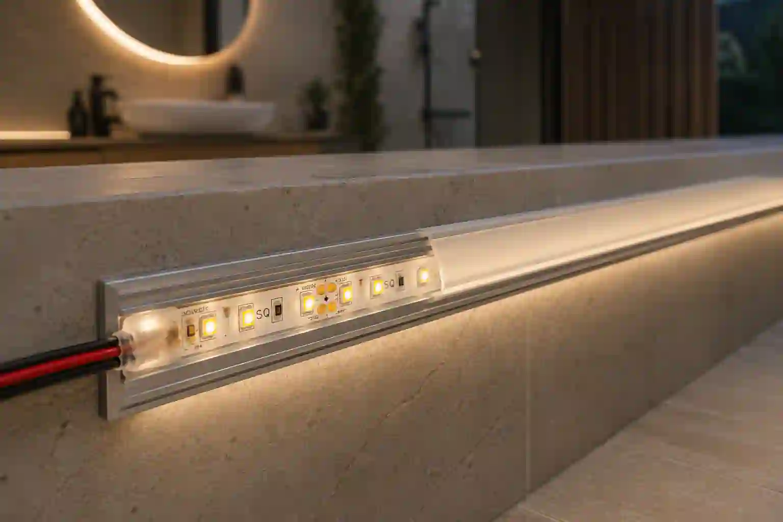 Rozměry zalitého LED pásku 24V IP68 10mm šířka 4mm výška certifikace CE RoHS záruka 3 roky životnost 50000h